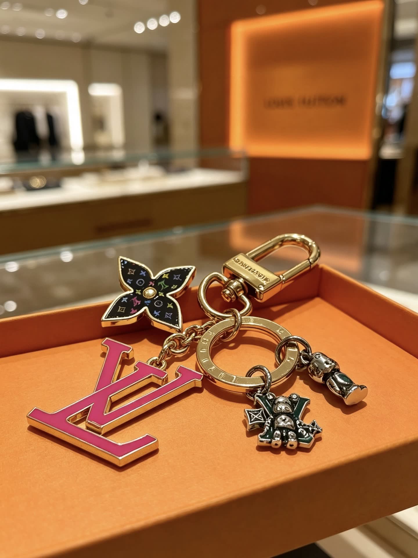 Louis Vuitton Monogram World Tour Keychain